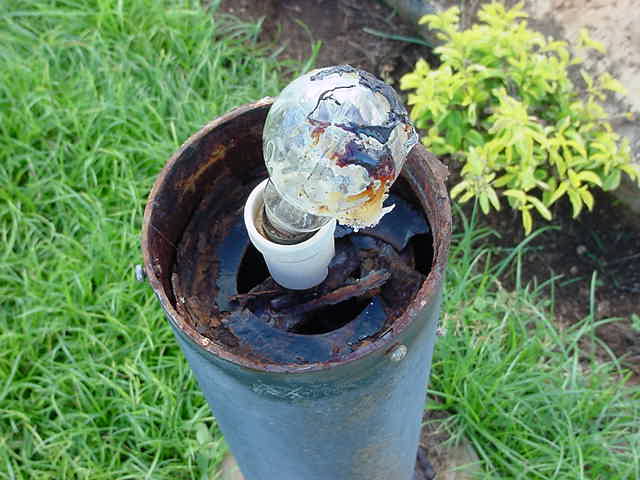 Tinian Dynasty Melted Bollard Tinian Dynasty Melted Bollard lighting do it right